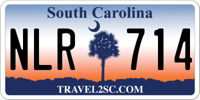 SC license plate NLR714