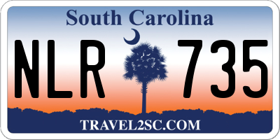 SC license plate NLR735