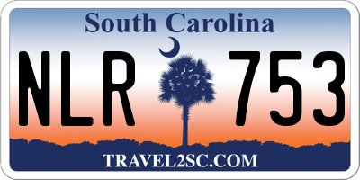 SC license plate NLR753