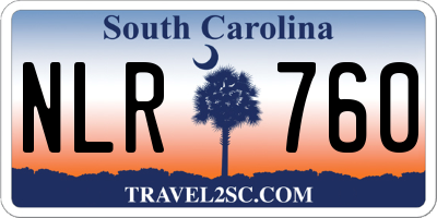 SC license plate NLR760
