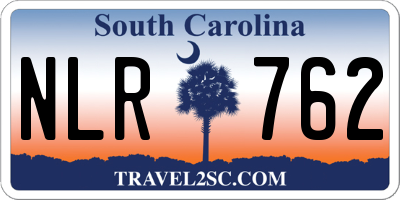 SC license plate NLR762