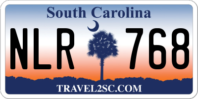 SC license plate NLR768