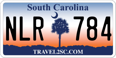 SC license plate NLR784