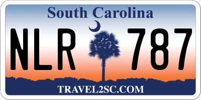 SC license plate NLR787