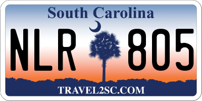 SC license plate NLR805