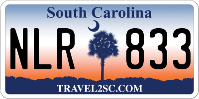 SC license plate NLR833