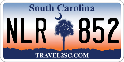 SC license plate NLR852