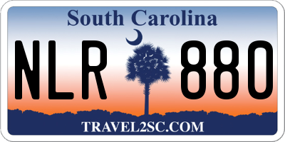 SC license plate NLR880