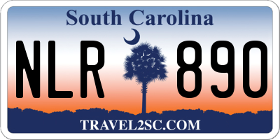 SC license plate NLR890