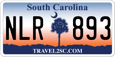 SC license plate NLR893