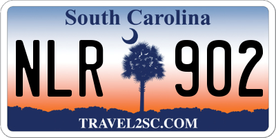 SC license plate NLR902