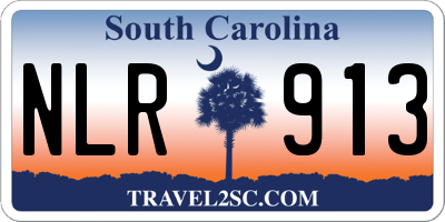 SC license plate NLR913