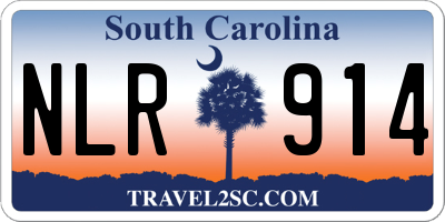 SC license plate NLR914