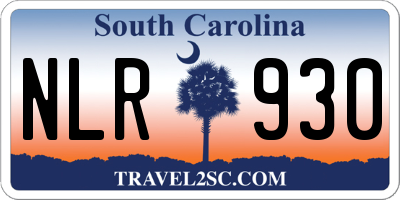 SC license plate NLR930