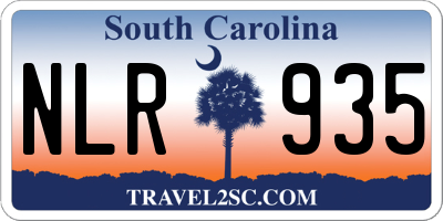 SC license plate NLR935