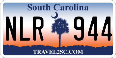 SC license plate NLR944