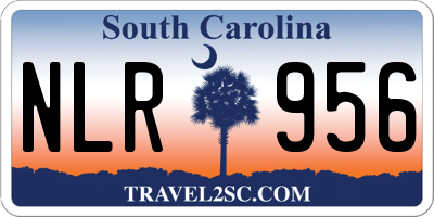 SC license plate NLR956