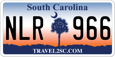 SC license plate NLR966