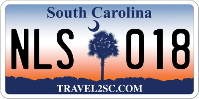 SC license plate NLS018