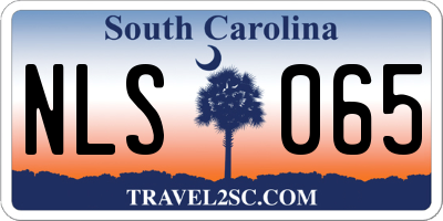 SC license plate NLS065
