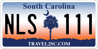 SC license plate NLS111