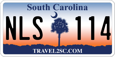 SC license plate NLS114