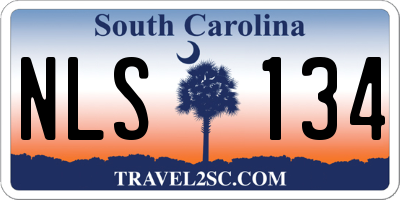 SC license plate NLS134