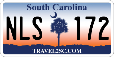 SC license plate NLS172