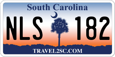 SC license plate NLS182