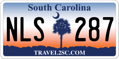 SC license plate NLS287