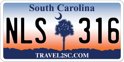 SC license plate NLS316
