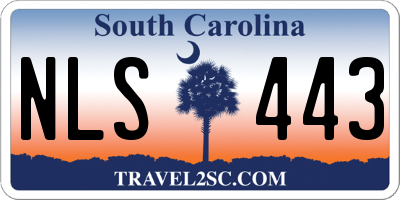 SC license plate NLS443