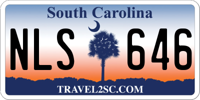 SC license plate NLS646