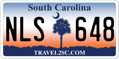 SC license plate NLS648