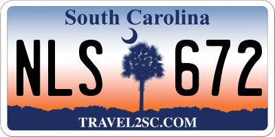 SC license plate NLS672
