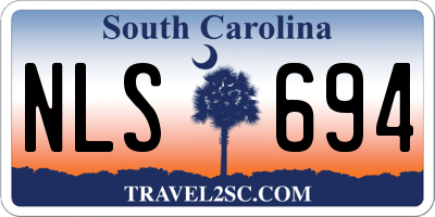 SC license plate NLS694