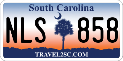 SC license plate NLS858