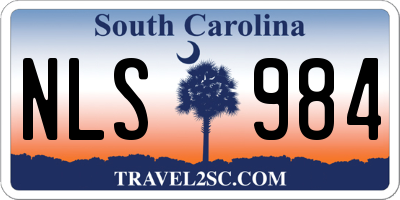 SC license plate NLS984