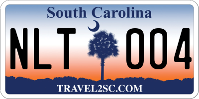SC license plate NLT004