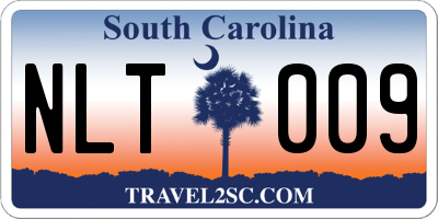 SC license plate NLT009