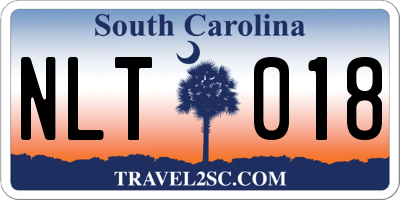 SC license plate NLT018