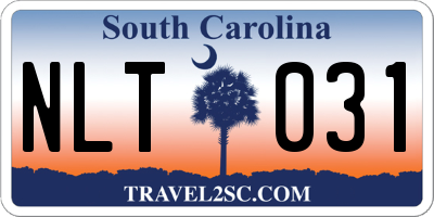 SC license plate NLT031