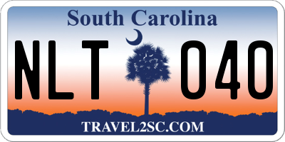 SC license plate NLT040