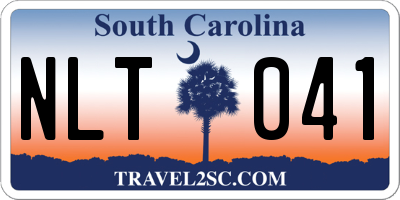 SC license plate NLT041