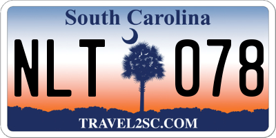 SC license plate NLT078
