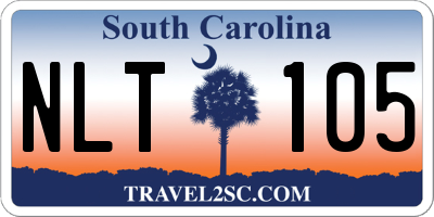 SC license plate NLT105