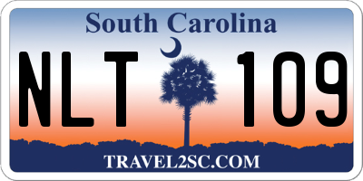 SC license plate NLT109