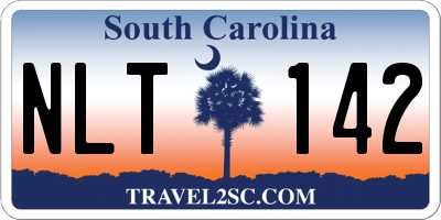 SC license plate NLT142