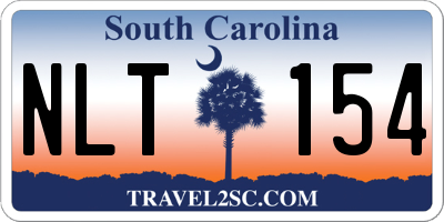 SC license plate NLT154