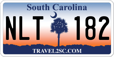 SC license plate NLT182